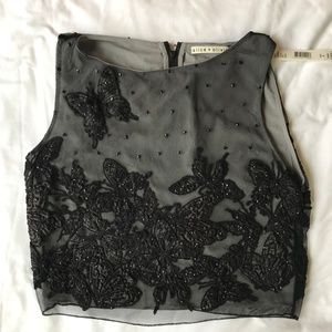 Designer beaded crop top